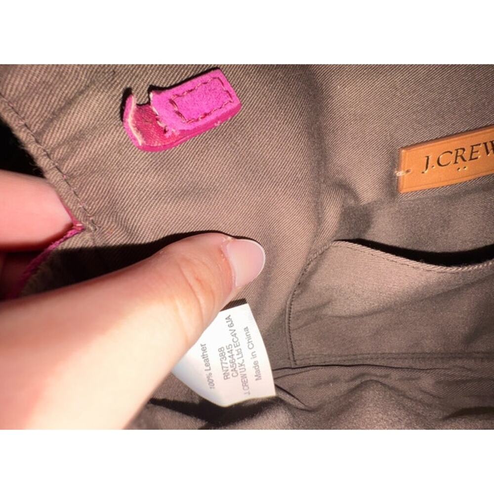 JCREW Womens Magenta Suede 100% Leather Envelope Purse/Clutch - Picture 5 of 5